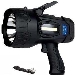 Bercol Lanterna LED Portátil Recarregável 800LM, IPX5 á Prova dÁgua, 30H, Preta