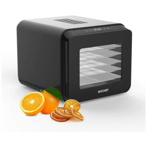 Desidratador de Alimentos com 6 Bandejas e Painel de Controle Digital, 110v, BIO CHEF BCTN, Preto