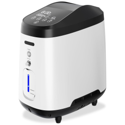 Concentrador de Oxigênio para Uso Doméstico, Ajustável 1 a 8L, Baixo Nível de Ruído e Função de Controle por Voz