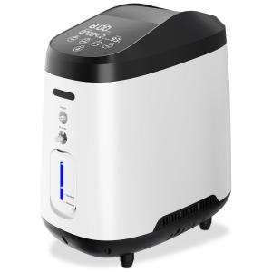 Concentrador de Oxigênio para Uso Doméstico, Ajustável 1 a 8L, Baixo Nível de Ruído e Função de Controle por Voz