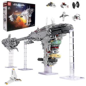 Kit de Construção Nave Estelar Nebulon B21001 da Coleção Star Plan com 6388 Peças para Crianças e Adultos, Mould King, Cinza