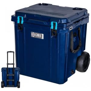 Cooler Térmico Portátil 46 Litros com Rodas, Cubix, Azul
