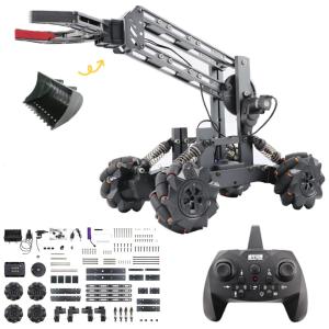 Kit Braço Robótico 3 em 1 Escavadeira Programável para Crianças Acima de 8 Anos, VANLINNY, Preto