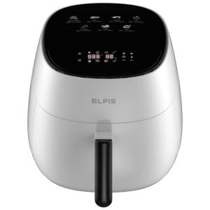 Elpis Fritadeira Elétrica AirFryer 8 em 1, Capacidade 4L, Painel Digital, 1400W, 110V, Branca