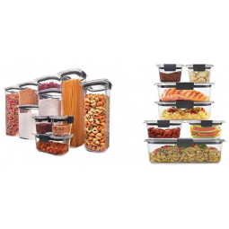 Potes Herméticos para Organização de Alimentos 17 Unidades, RUBBERMAID, Preto