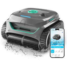 Aspirador de Piscina Robô WYBOT C2 para Limpeza Subaquática, Limpeza de Linha d'Água, Filtração Ultrafina, Autônomo com Três Motores de