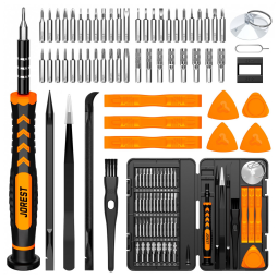 Kit de Chaves de Fenda de Precisão JOREST 59 Peças Colorido - 44 Bits CRV para Reparo de Eletrônicos