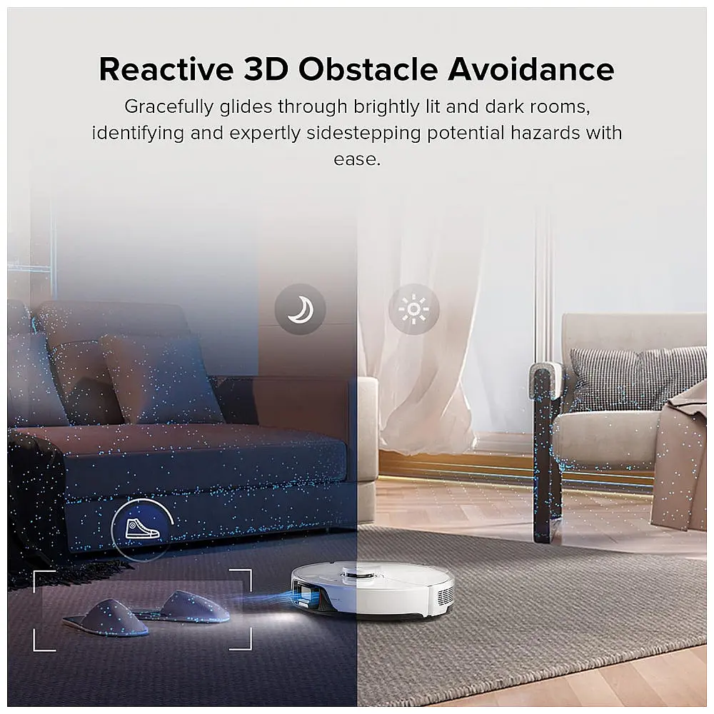Aspirador de Pó Robô com Sucção Forte 6000PA, 110V, roborock S8, Branco — foto 2