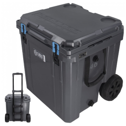 Cooler Térmico Portátil 46 Litros com Alça e Rodas, Cubix, Cinza