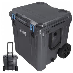 Cooler Térmico Portátil 46 Litros com Alça e Rodas, Cubix, Cinza