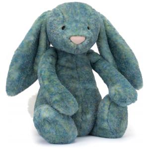 Coelho de Pelúcia Jellycat Bashful Azure Luxe, Enorme 50 Centímetros Coelho de Pelúcia Brinquedo Clássico para Crianças Presente Enorme