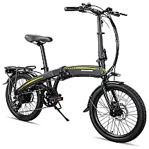 ROCKSHARK Bicicleta Elétrica Motorizada 7 Velocidades e 5 Modos, 250W, HH HILAND, Preto
