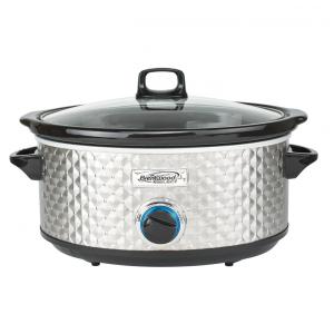 Panela Elétrica Multifuncional 7L, Aço Inoxidável com Controle de Temperatura, 270W, 110v, BRENTWOOD SELECT SC 157S, Prateado