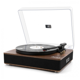 Toca Discos Retro com 3 Velocidades e Alto Falantes Estéreo, LPNo1, Marrom