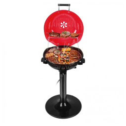 Churrasqueira Grill Elétrica até 15 Porções com Grelha Removível, 110V 1600W, Techwood TWBG01S, Vermelha