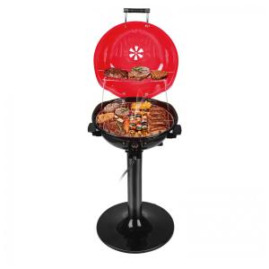 Churrasqueira Grill Elétrica até 15 Porções com Grelha Removível, 110V 1600W, Techwood TWBG01S, Vermelha
