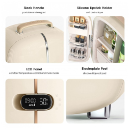 Mini Geladeira para Skincare 12 Litros Portátil, 12V, Branca, 110v, IKER, Branco