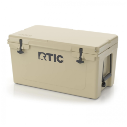 RTIC RT65T Cooler Caixa Térmica Portátil 65 Litros com Porta Copos, Marrom