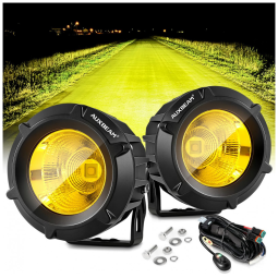 Luz LED Off Road para Neblina, 50W 5000 Lúmens, Âmbar, Redonda