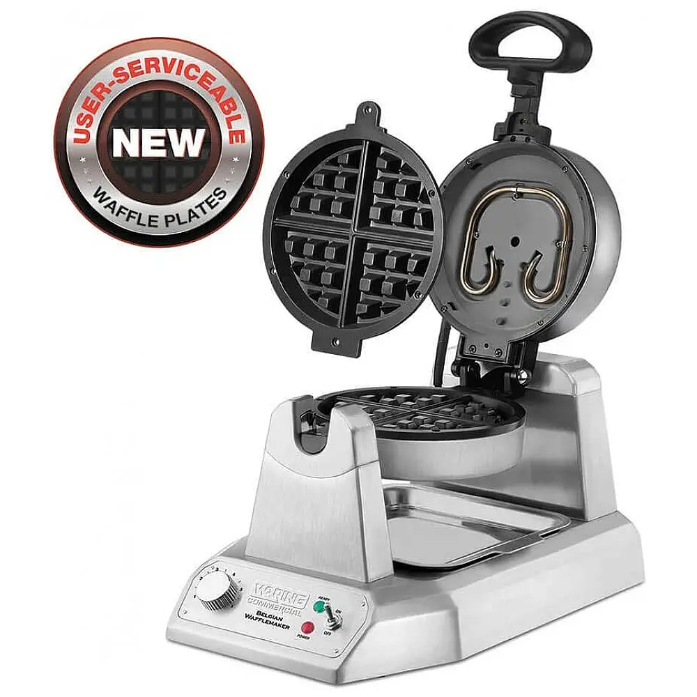 Máquina de Waffle Produz 25 por Hora Aço Inoxidável, 1200W, 110v, WARING WW180X, Prateado — foto 2
