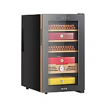 Humidor Elétrico VEVOR 48L Preto 350 Charutos Controle de Temperatura 240V
