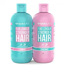 Shampoo e Condicionador Vegano Para Crescimento Capilar Espesso e Macio 350ml cada, HAIRBURST 634158579202, Rosa claro
