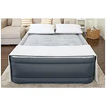 Colchão Inflável Casal Queen com Bomba Embutida, Para até 340KG, SLEEPLUX 69093E, Cinza