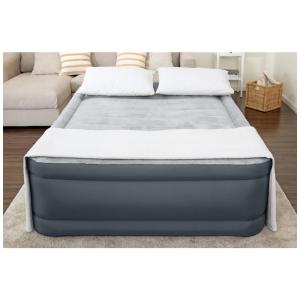 Colchão Inflável Casal Queen com Bomba Embutida, Para até 340KG, SLEEPLUX 69093E, Cinza