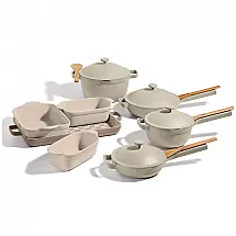 Jogo de Panelas Our Place Ultimate Cookware Set 18 Peças Cerâmica Antiaderente Livre de PFAS Cinza