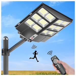 Luminária Solar Externa a Prova d IP67 6500K com Controle Remoto e Sensor de Movimentos, OFURAY SSL 800W 1P, Preto