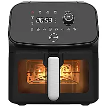 Fritadeira Elétrica AirFryer 5.8L em Aço Inoxidável com Painel Digital, 110v, ICUCINA AF9223, Preto