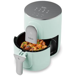 Fritadeira Elétrica Air Fryer 3,7L, com 8 Modos Predefinidos, tela LED e Monitor Duplo, 110V 1200W, Veken, Verde