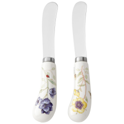 Espátulas para Manteiga ou Geleias, Mais Charme e Elegância para Sua Mesa com 2 Peças e Material de Aço Inoxidável, Lenox, Colorido