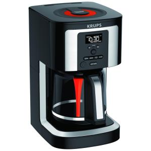 Cafeteira Elétrica Programável EC322 Filtro Permanente Programável Para Até 14 xícaras, KRUPS 7211002986, Preto