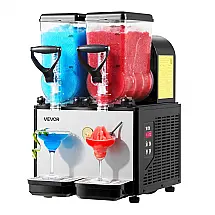 Máquina de Slush Raspadinha VEVOR 6L Duplo Tanque Frozen Auto Limpeza 240V