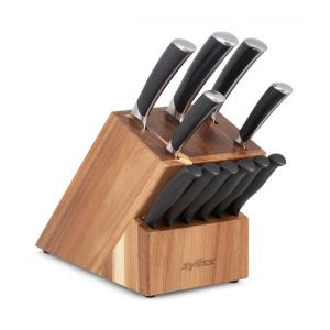 Conjunto de Facas com Afiador Embutido e Bloco de Bancada 12 Peças, ZYLISS E920280U, Preto