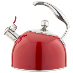 Chaleira de Chá 2.5L em Aço Inoxidável com Apito, VIKING CULINARY 40018 9339RC, Vermelho