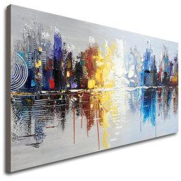 Winpeak Art Quadro Decorativo Pintado à Mão Moderno 121 x