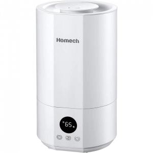 Homech Top Fill Air Humidifiers, 4L Cool Mist Quiet Ultrasonic Humidifier with AI Mode, 3 Mist Level Adjustable, 12H Timer, Sleep Mode