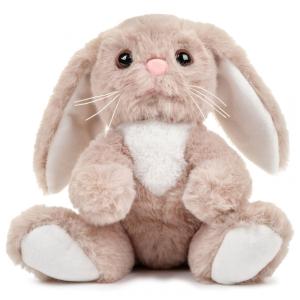 Coelho de Pelúcia de 26 cm, Coleção Páscoa, Bearington Boomer, Marrom Claro e Branco