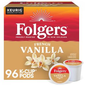 Café com sabor de biscotti de baunilha para cafeteiras Keurig 96 u, FOLGERS, Marrom
