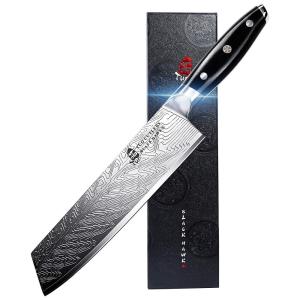 Faca de Chef TUO Black Hawk S Kiritsuke Cutelo, Aço Inoxidável, Preto
