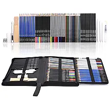 Lápis de Cor Profissional 71Pcs, Grafite para Esboçar, Desenhar e Pintar, MXCULIOR MX 001