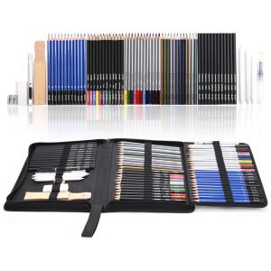 Lápis de Cor Profissional 71Pcs, Grafite para Esboçar, Desenhar e Pintar, MXCULIOR MX 001