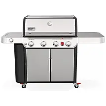 Churrasqueira a Gás com 4 Queimadores e Mesas Auxiliares Laterais, Weber Genesis S 435