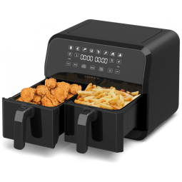 Fritadeira Elétrica AirFryer 8L com Painel Digital e Temperatura Ajustável, 1700W, 110v, CROWNFUL AFT08003UL, Preto