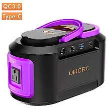 Estação de Energia Portátil 200W DC e USB 2,3kg Backup de Energia Portas Luzes Duplas LED