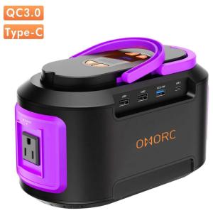 Estação de Energia Portátil 200W DC e USB 2,3kg Backup de Energia Portas Luzes Duplas LED