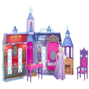 Casa de Bonecas do Castelo de Arendelle da Disney Frozen com Boneca da Elsa e 15 Móveis 61 cm, Mattel