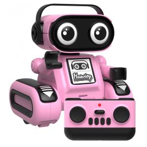 Robô de controle remoto Hasviey rosa com dança música gravação e repetição